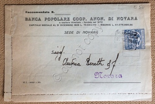 Italia regno 1931 recapito - regno,