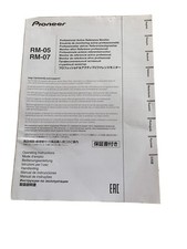 Manuale pioneer rm - rm-05, rm-07