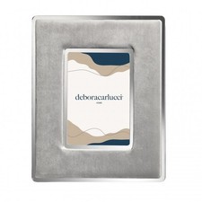 PORTA FOTO VELL. GRIGIO COL. 5  CORN. SPECCHIO ARGENTO | DEBORA CARLUCCI - CTF