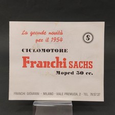 Libretto caratteristiche ciclomotore Franchi Sachs Moped 50 cc - Mediocre