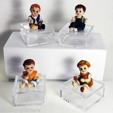 Bomboniere Scatolina bambino in ceramica battesimo nascita comunione compleanno