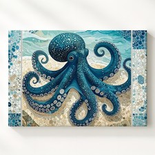 Arte da parete mosaico polpo