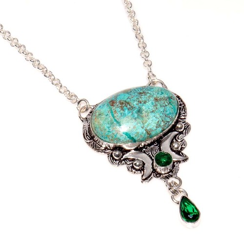 Collana grande topazio verde