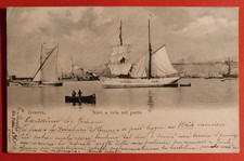 CARTOLINA GENOVA NAVI A VELA