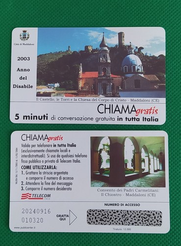 Scheda telefonica nuova tipo