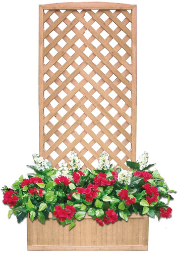Fioriera legno con - in,
