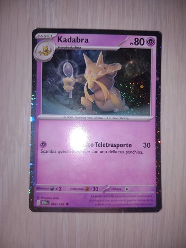 Carte pokemon kadabra 064 - kadabra, 064/165