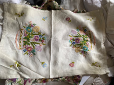 Vintage Hand Embroidered Linen