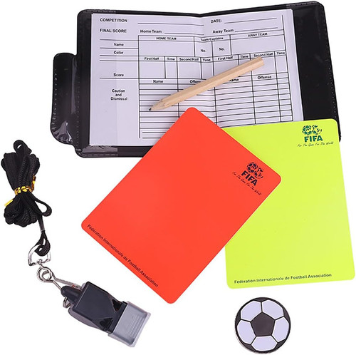 Set carte arbitro fischietto - set,