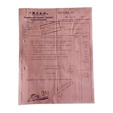 1945 A.I.S.E. Apparecchi Igienici Sanitari Novara Fattura C02581