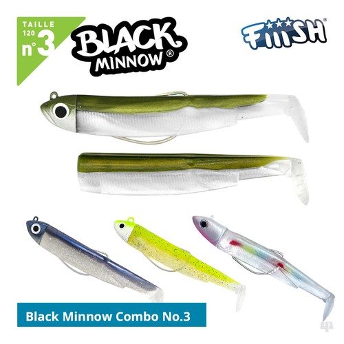 Fiiish black minnow esche - black,