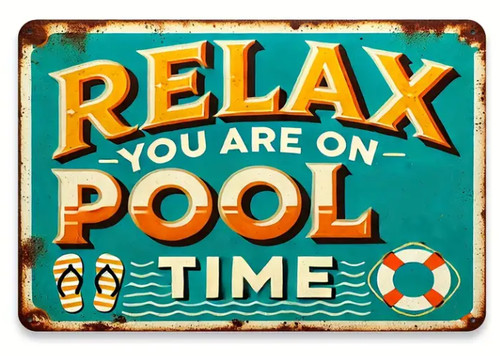 Insegna relax you are - you, pool
