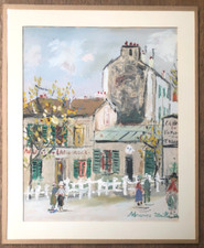 Maurice UTRILLO Le Lapin agile Pochoir Procéder Jacomet 1950 Montmartre Cabaret