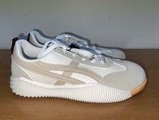 Sneakers De Florance uomo pelle beige nuove con etichetta taglia 10