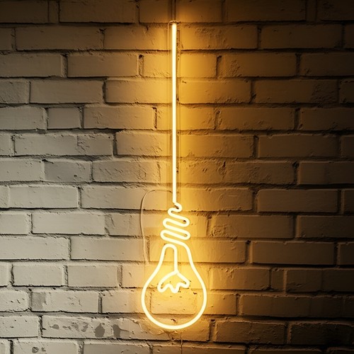 Lampadina led neon insegna - led,