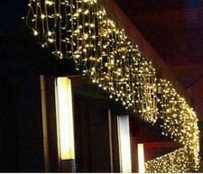 TENDA LUMINOSA 300 LED NATALIZIA BIANCO CALDO 10mt x 0,60cm PROLUNGABILE ESTERNO