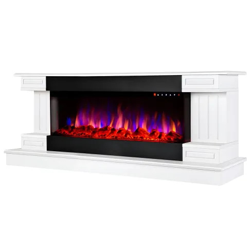 Camino elettrico bianco 1500w - camino,