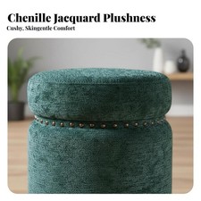 Pouf Cilindrico Fiorato Design