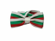 Papillon uomo a righe bianco