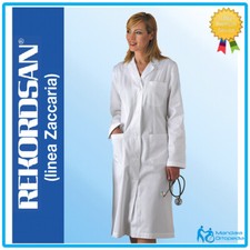 CAMICE DA DONNA IN COTONE CON TASCHE E BOTTONI CAMICE DOTTORE INFERMIERA OSS