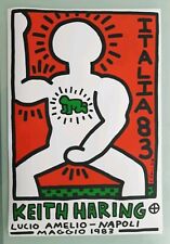 Keith Haring Napoli Lucio Amelio 1983 Manifesto Poster ORIGINAL SIZE 69x47 cm