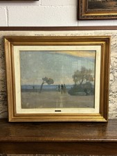 Cafiero Filippelli (1889-1973), Pesaggio con figure, Olio