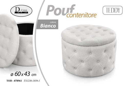 Pouf contenitore velluto - pouf,