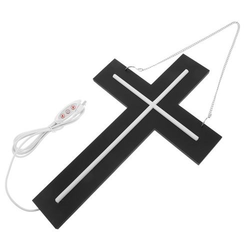 Croce neon insegna al - , neon: