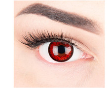 Meralens Lenti a Contatto Colorate Lupo Rossa rosse con porta lenti