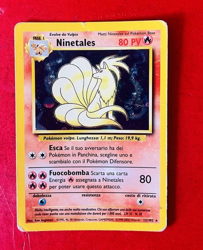 Lotto carte pokemon ninetales - lotto,