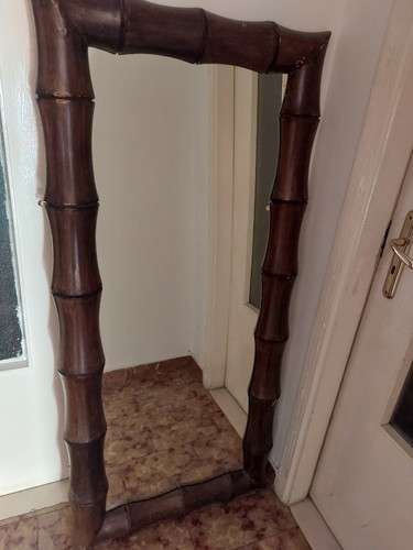 Specchio con cornice legno - specchio,