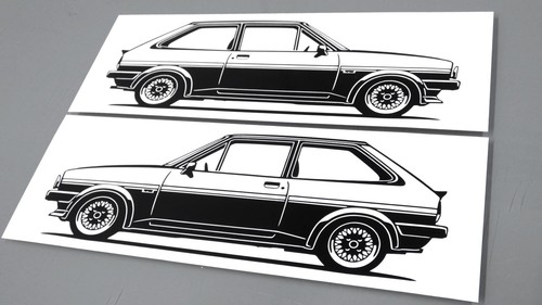Adesivo ford fiesta xr2 - xr2, sagoma