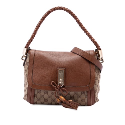 Gucci canvas bella flap - gg,