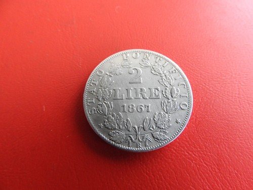 Vaticano lire 1867 argento - *,