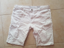 lotto 2043 pantaloni bermuda uomo bianco elasticizzato tg.52