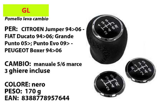 Pomello cambio con ghiere 5 - cambio,