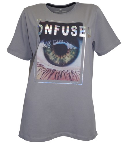 Donna shirt confuso stampa - confuso,