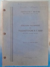 manuale trasmettitore radio aeronautica militare R.T. 1000