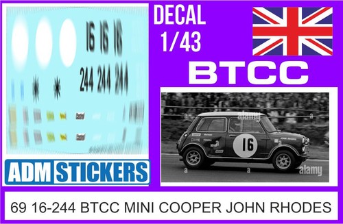 Decal 43 btcc 1969 - 16,