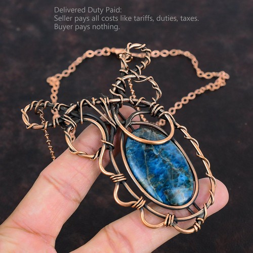 Collana art deco rame - rame, neon