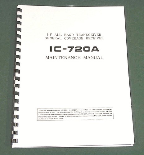 Icom 720a manuale - icom, ic-720a