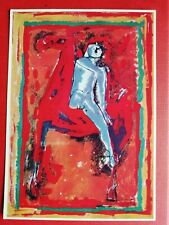 Cartolina artistica cartolina artistica Marino Marini - cavallo e cavaliere