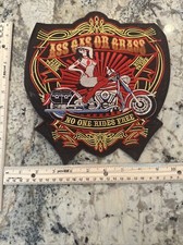 10 inch No One Rides Free Motorcycle  Patches Iron on Harley Davidson