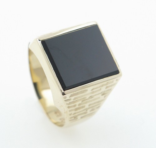 Anello sigillo uomo onice - anello,