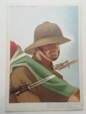 CARTOLINA DUDOVICH D'ANNUNZIO AFRICA COLONIALE ASCARI AOI CASCO MILITARE GUERRA 
