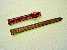 X3 bracelet cuir marron UNIVERSAL GENEVE 11 mm montre STRAP BAND dame or vintage