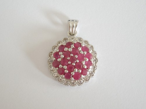 Ciondolo 925 argento rubini - 925,