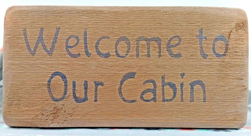 Insegna legno welcome - legno, "welcome