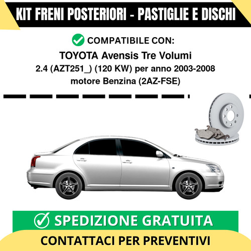 Kit freni posteriori per - posteriori,