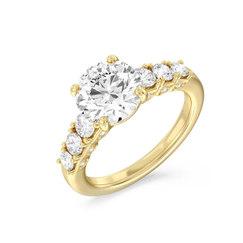 Anello oro giallo 18k - oro, diamanti